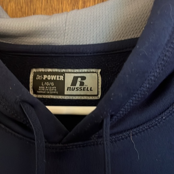 Russell Athletic Blue Hooded Sweatshirt Large - Picture 3 of 4